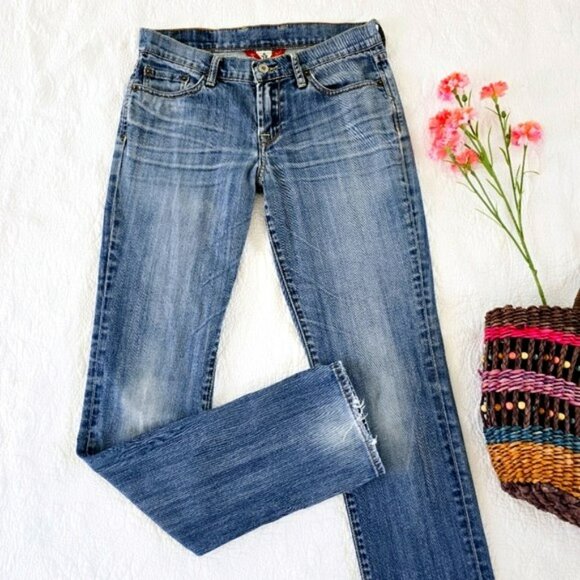 Lucky Brand Women's Straight Leg Jeans Size 6 28 Low Rise Blue Denim Retro Y2K - Picture 16 of 16
